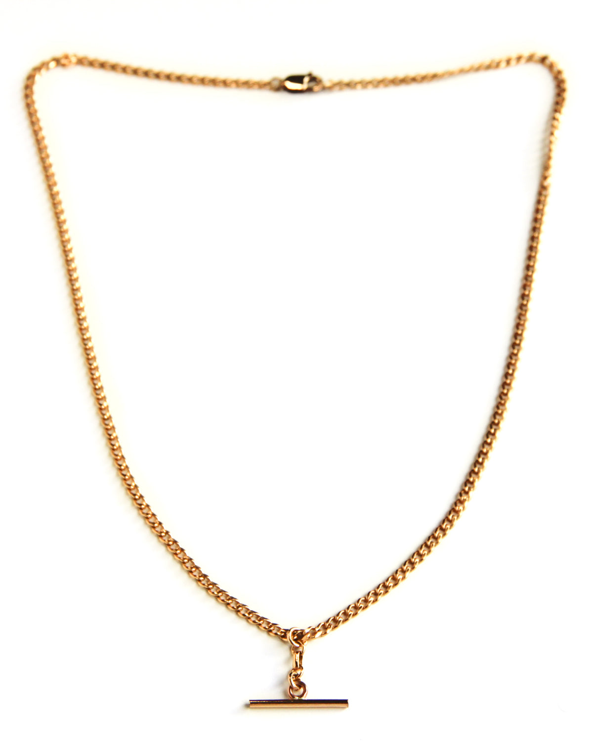Gold-filled T-bar necklace / Gold T-bar necklace and gold hoops with pearl drops