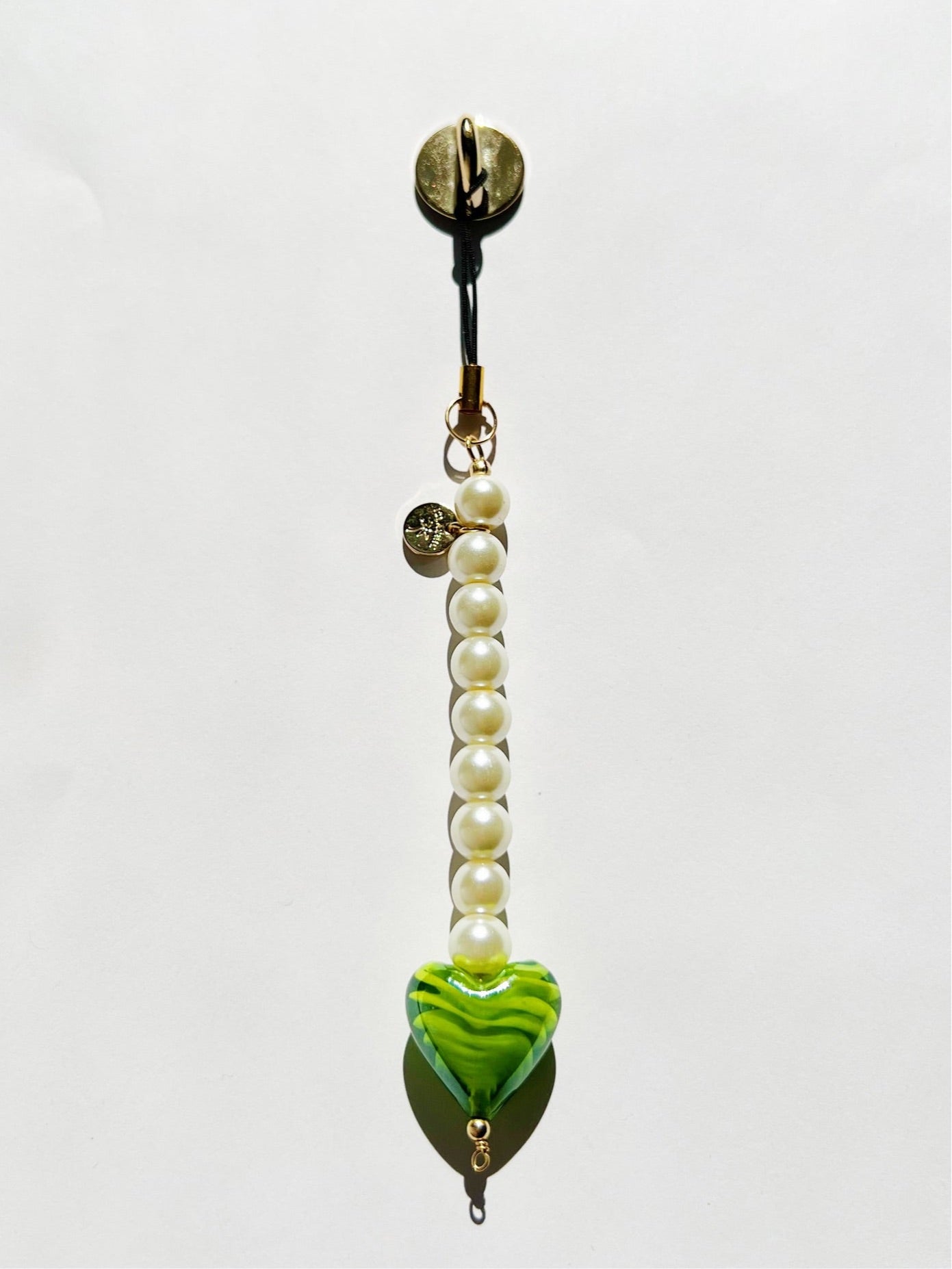 Corazon Verde Phone Charm